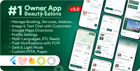 Owner App for Beauty Salons, Spa, Massage, Barber Appointment System