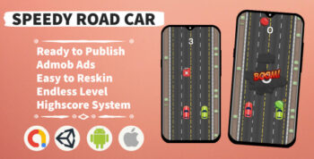 Speedy Road Car (Unity+Arcade+Android+Admob)