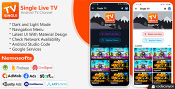 Android TV Channel - Single TV Live Streaming App