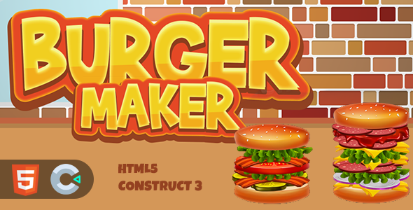Burger Maker Construct 3 HTML5 Game