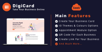 DigiCard SaaS - Multi Business Digital vCard Builder SaaS