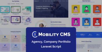 Mobility CMS - Agency, Company Portfolio Laravel Script