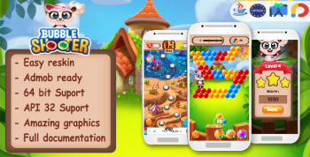 Panda Bubble Shooter Game - Android Studio Project with AdMob Ads + Ready to Publish