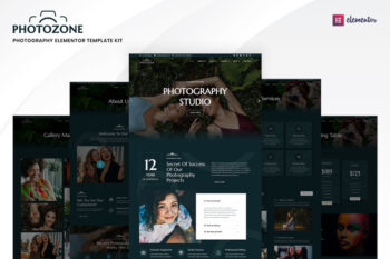 Photozone – Photography Elementor Template Kit
