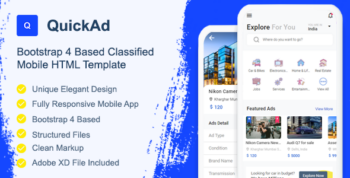QuickAd Classified Mobile HTML Template