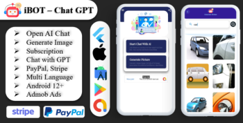 ChatGPT App - Chat GPT App | Open AI ChatGPT | Google Login | Subscription | PayPal & Stripe