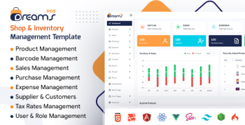 DreamsPOS - POS & Inventory Management Admin Dashboard Template (HTML Angular Reactjs Vuejs Laravel)