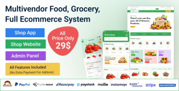 ​​​EcoShop - Multivendor Food, Grocery, Ecommerce Flutter App with Admin Panel & Website