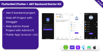 FlutterNET .NET Admin Panel & Web API with Flutter App Android + IOS