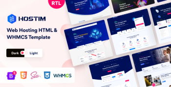 Hostim - Web Hosting Services HTML Template with WHMCS