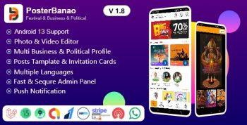 Poster Banao - Poster Maker ,Festival & Business & Political , AdBanao Clone Poster Maker App