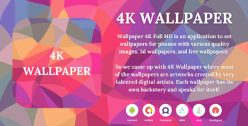 4K HD Wallpaper  Android With Admob |Facebook | AppLovin Ads (Latest Version Supported)