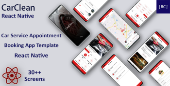 Car Service Appointment Booking Android App Template + iOS App Template | React Native | CarClean