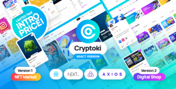 Cryptoki - React Template for Digital and  NFT Marketplace