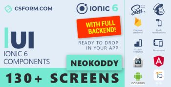 NeoKoddy | Ionic 6 / Angular 13 UI Theme / Template App | Multipurpose Starter App | Components UI