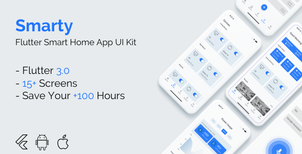 Smarty: Flutter 3.0 Smart Home App UI Kit