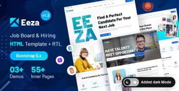 Eeza - Job Board & Hiring + Admin Dashboard HTML Template