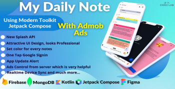 Note App - Usign Kotlin & Jetpack Compose + MongoDB + Firebase + Admob ads