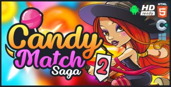Candy Match Saga 2 HTML5 Game Construct 3
