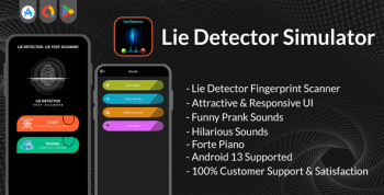 Lie Detector Simulator | Lie Test Fingerprint Scanner | Truth or Lie Detector App | Android | Admob