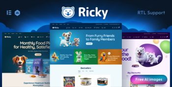 Ricky - Pet Shop & Care WooCoomerce Theme