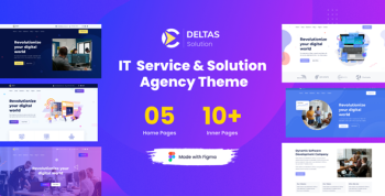 Deltas - Technology & IT Solutions Website Figma Template