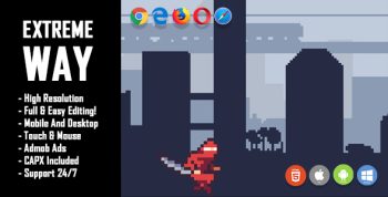 Extreme Way - HTML5 Game + Mobile Version! (Construct 2 / Construct 3 / CAPX)