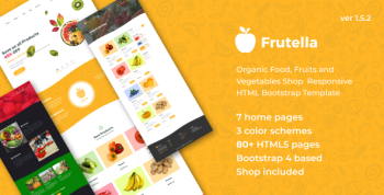 Frutella - Organic Food, Fruits and Vegetables Shop Responsive HTML Bootstrap Template