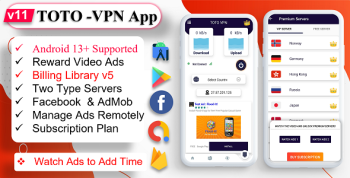 TOTO - VPN | VPN App | Facebook Ads | Admob Ads | Ads Manage Remotely | VPN  | VPN Subscription Plan