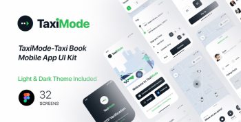 TaxiMode | Figma Template - Taxi Booking UI Kit for App + Light & Dark Mode