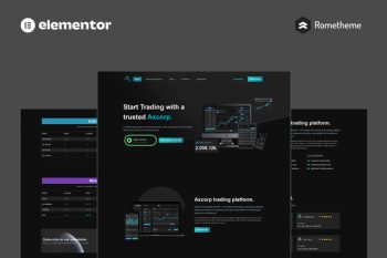 Axcorp - Trading & Investment Company Elementor Pro Full Site Template Kit