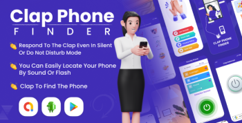 Clap Phone Finder | Find my phone By clap | Android App | With Admob Ads | V4.0