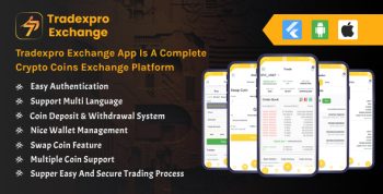 Tradexpro Exchange - Crypto Buy Sell and Trading Flutter Mobile App