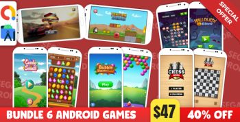 Bundle 6 Android Studio Games with AdMob Ads