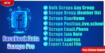 Facebook Data Extract |Scraper Pro