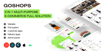 GoShops - Multivendor clothing and electronics e-commerce marketplace (Web, Admin, User, Deliv apps)