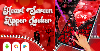 Heart Zipper Lock Screen – Pin Zipper Lock Screen - Screen Lock - Love Zipper Lock Screen