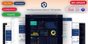 Pick - HTML, VueJS  & Codeigniter 4 Responsive Admin Dashboard Template