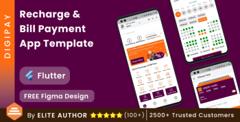 Recharge Ticket Booking & Bill | Online Payment Android + iOS App Template | Flutter