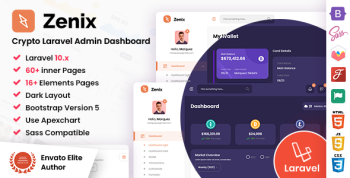 Zenix - Crypto Laravel Admin Dashboard Template