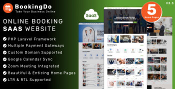 BookingDo SaaS - Multi Business Appointment Scheduling & Service Booking Website Builder