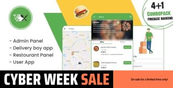 MightyFood: Online Food Ordering App with Firebase Backend, Admin/Restaurant Panel, Delivery boy app