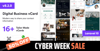 VCard SaaS - Digital Business Card Builder SaaS - Laravel VCard Saas - NFC Card