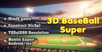 3d Baseball Super (HTML5 Game + Construct 3)