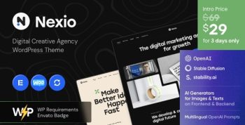 Nexio - Digital Creative Agency WordPress Theme + AI