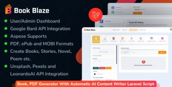 Book Blaze - Book, PDF Generator With Automatic AI Content Writer Laravel Script