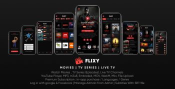 Flixy : The Movie | Series | Live TV Streaming App : Android - Laravel