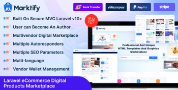 Marktify - Laravel eCommerce Digital Product Multivendor Marketplace