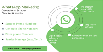 WhatsApp Marketing Generator & Scraper & Checker & Sender