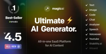 MagicAI - OpenAI Content, Text, Image, Chat, Code Generator as SaaS